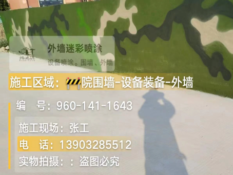 海北 迷彩漆喷涂价格（按平方米计费）
